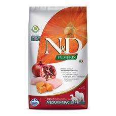 ND Pumpkin Chicken & Pomegrante Medium / Maxi Adult - пълноценна храна с тиква за кучета в зряла възраст над една година, от средните и едри породи с пиле и нар